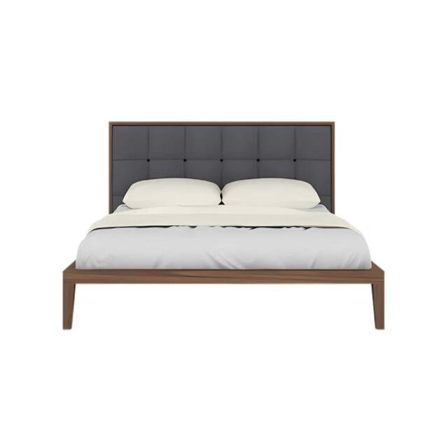 Calla Bed – Elegant Wooden Bed Frame in Walnut or Grey Finish - image 1