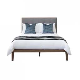 Calla Bed – Elegant Wooden Bed Frame in Walnut or Grey Finish - thumbnail 2