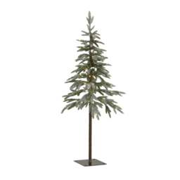 Medium Snowy Woodland Fir Pre-Lit Christmas Tree – 200 LED Lights - thumbnail 2