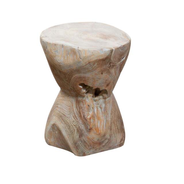 Delvane Stool / Side Table Natural Grey - image 1