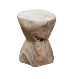 Delvane Stool / Side Table Natural Grey - thumbnail 1
