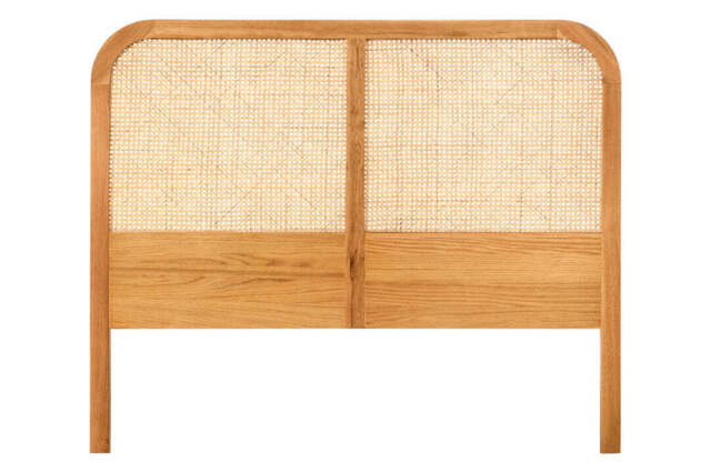 Inkwell Headboard – Natural Rattan & Oak