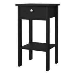 Madrid Bedside Table with 1 Drawer in Matt Black - thumbnail 3