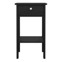 Madrid Bedside Table with 1 Drawer in Matt Black - thumbnail 2