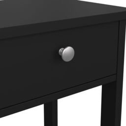 Madrid Bedside Table with 1 Drawer in Matt Black - thumbnail 4