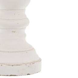 Minimalist Glow: Matt White Small Ceramic Candle Holder - thumbnail 3