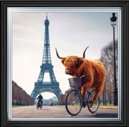 AN1110 COW BIKE RIDING AROUND EIFFEL TOWER - thumbnail 2