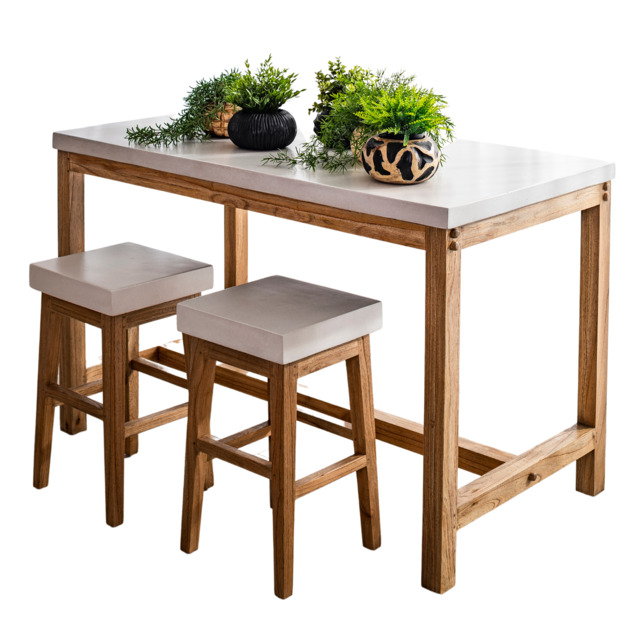 Ferrowe White Counter Table - image 1