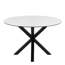 Heaven Round Dining Table with Ceramic White Top 119cm - thumbnail 3