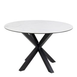 Heaven Round Dining Table with Ceramic White Top 119cm - thumbnail 2