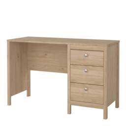 Madrid Desk 3 Drawers in Jackson Hickory Oak - thumbnail 3