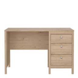Madrid Desk 3 Drawers in Jackson Hickory Oak - thumbnail 2