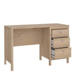 Madrid Desk 3 Drawers in Jackson Hickory Oak - thumbnail 5