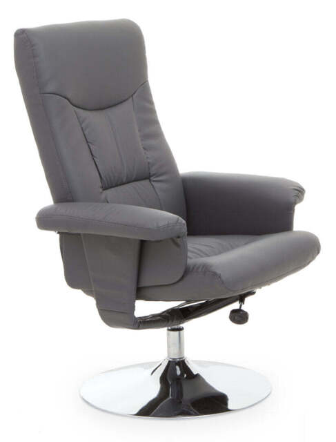 Verse Recliner – Grey Leather Effect - image 1