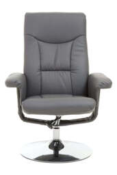 Verse Recliner – Grey Leather Effect - thumbnail 4