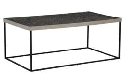 Umber Rectangular Coffee Table – Silver & Glass - thumbnail 6