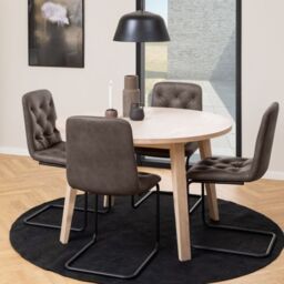 A-Line Round Dining Table in White Oak 120x75cm - thumbnail 1
