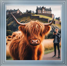 AN1111 HIGHLAND COW EDINBURGH CASTLE SHOOT - thumbnail 3