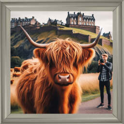 AN1111 HIGHLAND COW EDINBURGH CASTLE SHOOT - thumbnail 2
