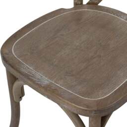 Light Oak Cross Back Dining Chair – Rustic Charm with Timeless Appeal - thumbnail 3