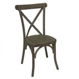 Light Oak Cross Back Dining Chair – Rustic Charm with Timeless Appeal - thumbnail 1