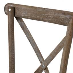 Light Oak Cross Back Dining Chair – Rustic Charm with Timeless Appeal - thumbnail 2