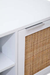 Godalming White Wood Media Unit – Contemporary TV & Storage Unit - thumbnail 4