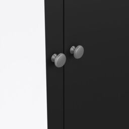 Madrid Wardrobe – Matt Black with 1 Door, 1 Mirrored Door & 2 Drawers - thumbnail 6