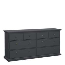 Paris Chest of 8 Drawers in Matt Grey - thumbnail 1