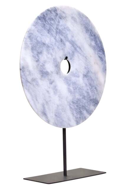Extra Dia Large Marble Disc 35cm Grey Sculpture Round Calvion - image 1