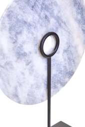 Extra Dia Large Marble Disc 35cm Grey Sculpture Round Calvion - thumbnail 6