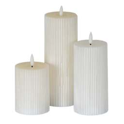 Statement Glow: Textured Ribbed LED Candle - thumbnail 3