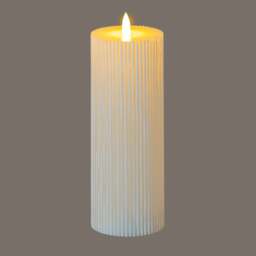 Statement Glow: Textured Ribbed LED Candle - thumbnail 1