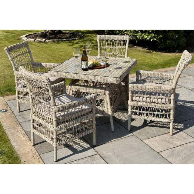 Provence Collection Outdoor 4 Seater Dining Set - image 1