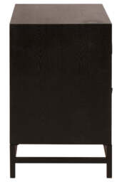 Linden Bedside Table – Black (2 Drawer) - thumbnail 6
