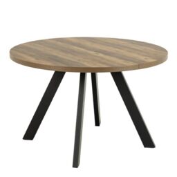 Zalida Round Dining Table with Extension in Oak - thumbnail 2