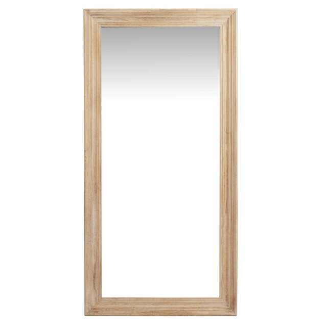 Washed Wood Wide Framed Wall Mirror - image 1