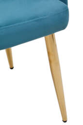 Linea Mink Velvet Splayed Dining Chair - thumbnail 4