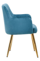 Linea Mink Velvet Splayed Dining Chair - thumbnail 2