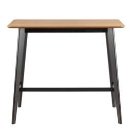 Roxby Bar Table in Oak & Black - thumbnail 2
