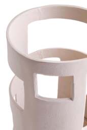 Holder Textured Cream Candle Terrace Small - thumbnail 3