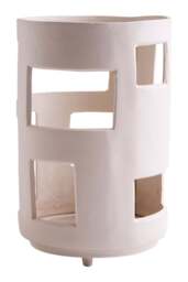 Holder Textured Cream Candle Terrace Small - thumbnail 1