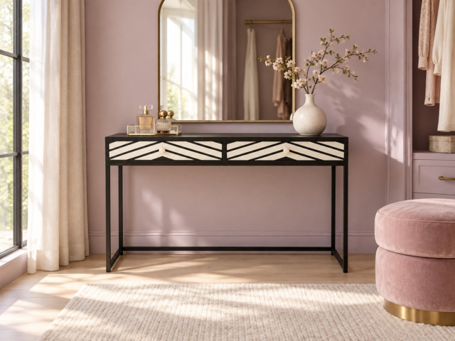 Guildford Two-Drawer Console Table – Elegant Storage Hallway Table - image 1