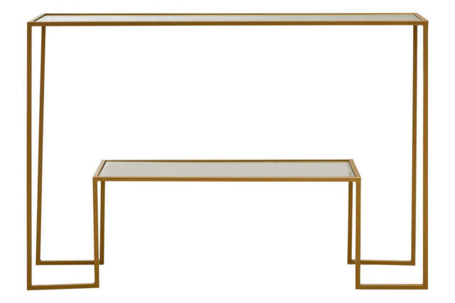 Banstead Gold Finish Console Table – Luxury Contemporary Hallway Table - image 1