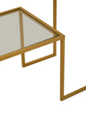 Banstead Gold Finish Console Table – Luxury Contemporary Hallway Table - thumbnail 4