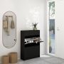 Shoe Cabinet with 2 Flip-Down Doors and 1 Drawer in Matt Black Finish - thumbnail 1