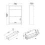 Shoe Cabinet with 2 Flip-Down Doors and 1 Drawer in Matt Black Finish - thumbnail 4