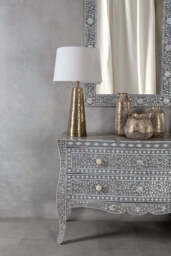 Guildford Two-Drawer Chest with Mother of Pearl Inlay – Luxury Storage Chest - thumbnail 6