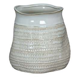 Organic & Robust: The Tava Wide Hewn Vase - thumbnail 2