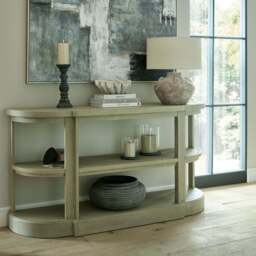 Coastal Ambiance: Amalfi Grey Column Candle Holder